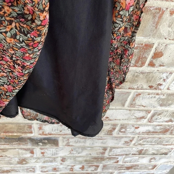 BB Dakota Steve Madden Floral Ruffled Maxi Sheer Sleeveless Dress - Picture 8 of 10